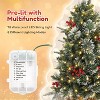 3ft Snow Flocked Christmas Tree, Small Artificial Christmas Tree with Base & 78 Lights, 8 Lighting Modes Hinged Xmas Tree, Christmas Decor - 4 of 4