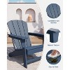 homfan Modern HDPE Plastic Adirondack Chair - Poly Lumber Weather Resistant Firepit Chair - with Wooden Textured - 4 of 4