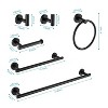 6 Piece Stainless Steel Bathroom Towel Rack Set Wall Mount - 2 of 4