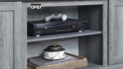Franklin 60" Dark Brown Wood TV Stand with Cabinets