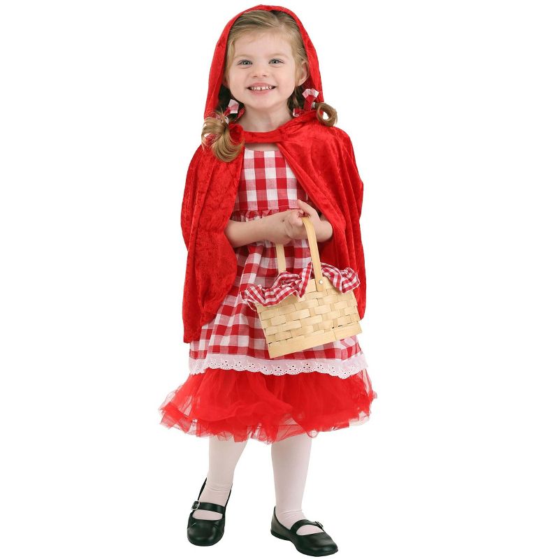 HalloweenCostumes.com Girl's Toddler Red Riding Hood Tutu Costume, 2 of 6