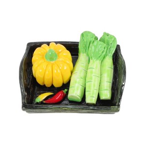 Unique Bargains Veggie Tray Magnetic Decal Yellow Green 1 Pc - 1 of 3