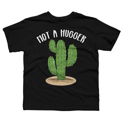 Boy's Design By Humans Not A Hugger Tshirt Botanical Cactus Tee Introvert Succulent By Luckyst T-Shirt
