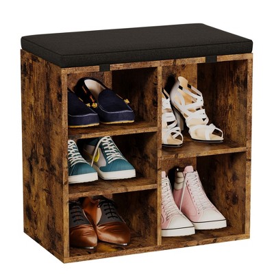 Shoe Rack For Entrance,Shoe Bnch Entryway Seat with Storage,Shoe Storage Organizer Closet With Adjustable Shelves