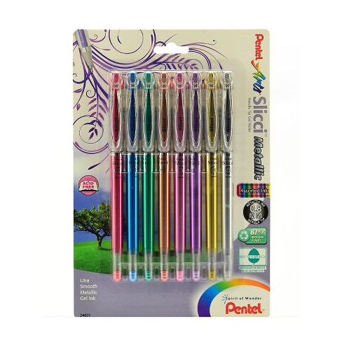 8 New Color Set Pentel Energel RTX Retractable Gel Roller Ball Pen