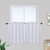 Waffle Weave Waterproof Small Curtain - Decorative Window Cover. Water-Resistant, Easy to Clean & Ideal for Kitchen, Bathroom, RV or Small Spaces - 4 of 4