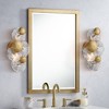 Possini Euro Design Filoli 16" High Modern 2 Light Wall Sconce Light Lamp Fixture Mount Set of 2 Bathroom Bedroom Hardwired Gold Plated Glass Shade - 2 of 4