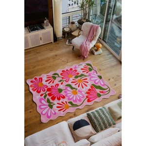 Lany Space Jessica Miller Floral Wavy Rug - 1 of 4