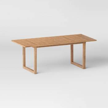 Eucalyptus Rectangle Bluffdale 6 Person Outdoor Patio Counter Height Table Natural - Threshold™ designed with Studio McGee