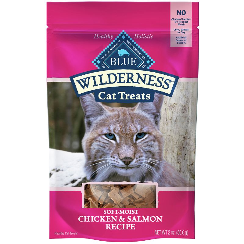 Blue Buffalo Wilderness Grain Free Chicken & Salmon Recipe Soft Cat Treats, 1 of 6