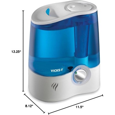 Vicks Blue and White Ultrasonic Cool Mist Humidifier