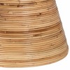 bali & pari Bella Natural Rattan and Mahogany Wood Coffee Table Natural: 17.7" High, No Assembly Required - 4 of 4