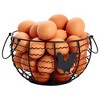 Juvale Wire Table Decor for Eggs, Farmhouse Kitchen Organizer (Black, 8.2 x 8.2 x 4.9 In) - 3 of 4