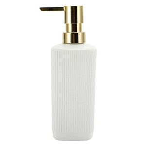 Unique Bargains Classic Vertical Lines Soap Pump Dispenser for Bathroom 350ml 1 Pc - 1 of 4