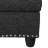 DOMETOUR Modern Linen 2-Piece L-Shaped Sofa Set for Living Room Black Gray - 3 of 4