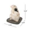 Gulches RABBIT Umbrella Base - Lightweight Concrete with Resin Finish,Matte White - 3 of 4