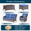 Gymojoy 6 Pieces Sofa Table Ottoman with Swivel Chairs - 2 of 4