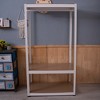 Heavy Duty Clothing Garment Rack, Freestanding Clothing Rack, Portable Closet Wardrobe with 1 Adjustable Shelves 1 Clothe Rod for Hanging Clothes - 4 of 4