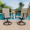 2PCS Outdoor Swivel Dining Chairs With Textilene Breathable Back, Patio Swivel Rocker Chairs for Poolside Lawn Garden - 2 of 4