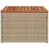 vidaXL Garden Table Beige and Brown PE Rattan Small Durable - 4 of 4