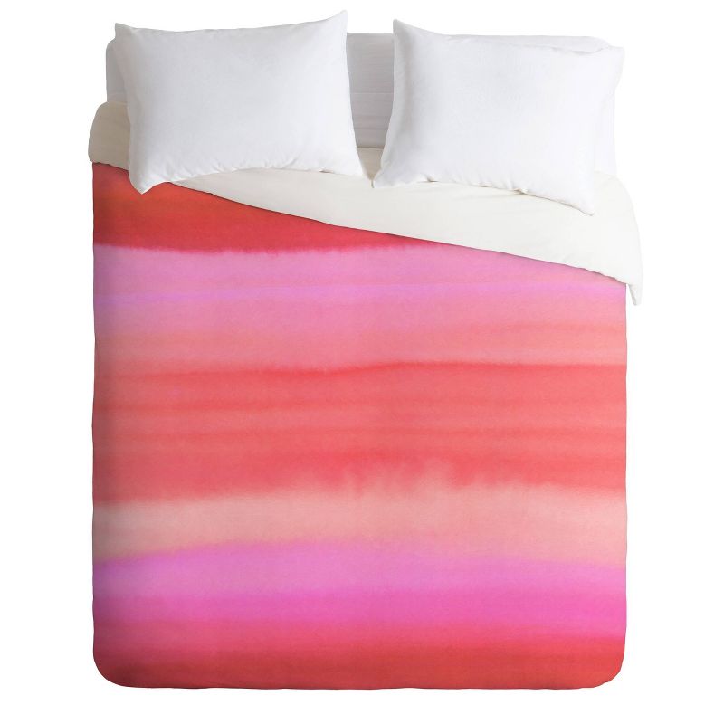 Amy Sia Ombre Watercolor Duvet Set Pink - Deny Designs, 1 of 7