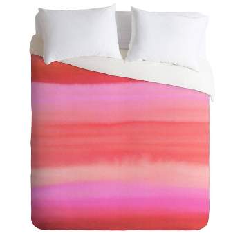 Amy Sia Ombre Watercolor Comforter Set Pink - Deny Designs