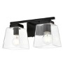 Elegant Lighting Merrick 2 light Black and Clear Bath Sconce - 4 of 4