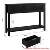 Living Room Farmhouse Entryway Table,43 Inch Wood Console Table w/2 Drawers,2 Tier Sofa Table w/Storage - 3 of 4