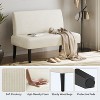 Yaheetech Armless Loveseat, Mini Sofa Seat made with Rubberwood Legs and USB Ports for Living Room - 4 of 4