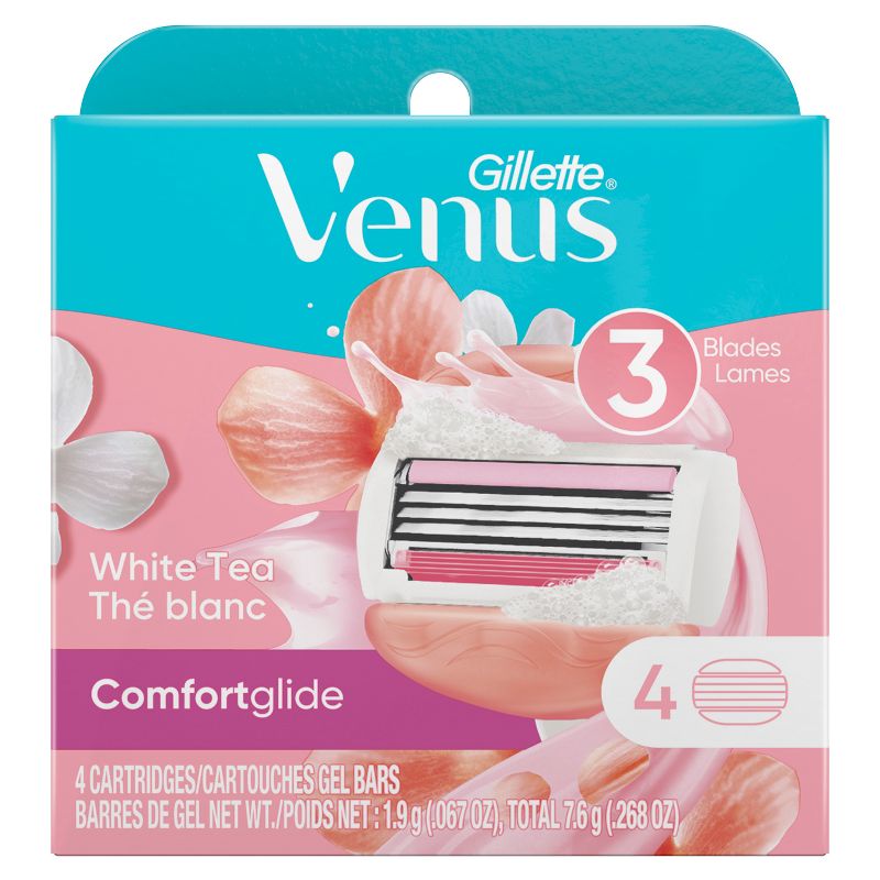 Venus Comfortglide White Tea Women&#39;s Razor Blade Refills - 4ct, 3 of 11