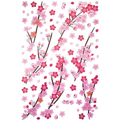 Slickblue Falling Bloom Wall Decals Stickers 23.6x35.9 inch – Waterproof Vinyl Art for Living Room & Bedroom Decor