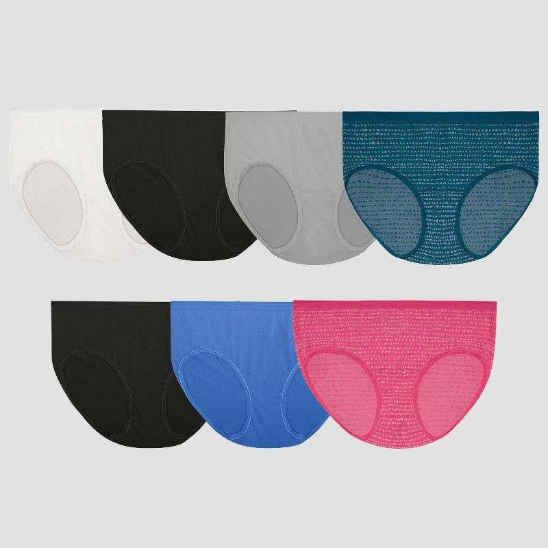 Fruit of the Loom Women's 6+1 Bonus Pack Seamless Low-Rise Briefs - Colors May Vary, 1 of 6