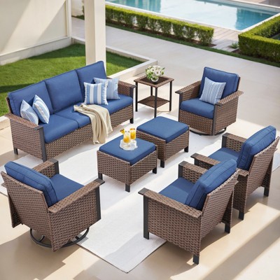 Buenhomino All-Weather Wicker Patio Sofa Conversation Set