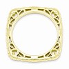 Black Bow Jewelry 2.25mm Stackable 14K Yellow Gold Plated Silver Square Heart Band - 2 of 4