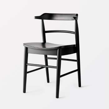 Kaysville Curved Back Wood Dining Chair Black (FA) - Threshold™ designed with Studio McGee