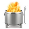 20.5 Inch Smokeless Fire Pit, Portable Outdoor Fire Pit Stove, Wood Burning Fire Pits, Stainless Steel Stove with Handle & Star Cutouts, Ash Pan - 2 of 4