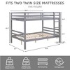 Kumasinova Bunk Bed with Thick Posts,Wood Bunk Bed with Ladder,High Guardrail for Kids Teens Bedroom,No Box Spring Needed - 3 of 4