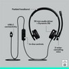 Logitech H570e USB Wired Stereo Headset, USB-C, Noise-Canceling Mics, Inline Controls, Certified for Microsoft Teams, Black - 3 of 4