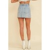 Women's PEARL POCKET DETAIL DENIM SKIRT - Cloud Ten - 3 of 4