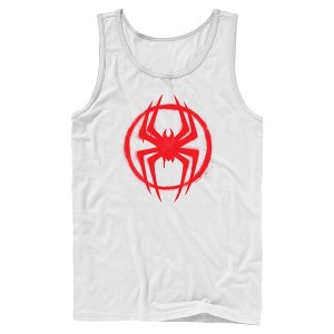 Mens Marvel: Spider-Man: Across the Spider-Verse Graffiti Red Logo Tank Top - 1 of 4