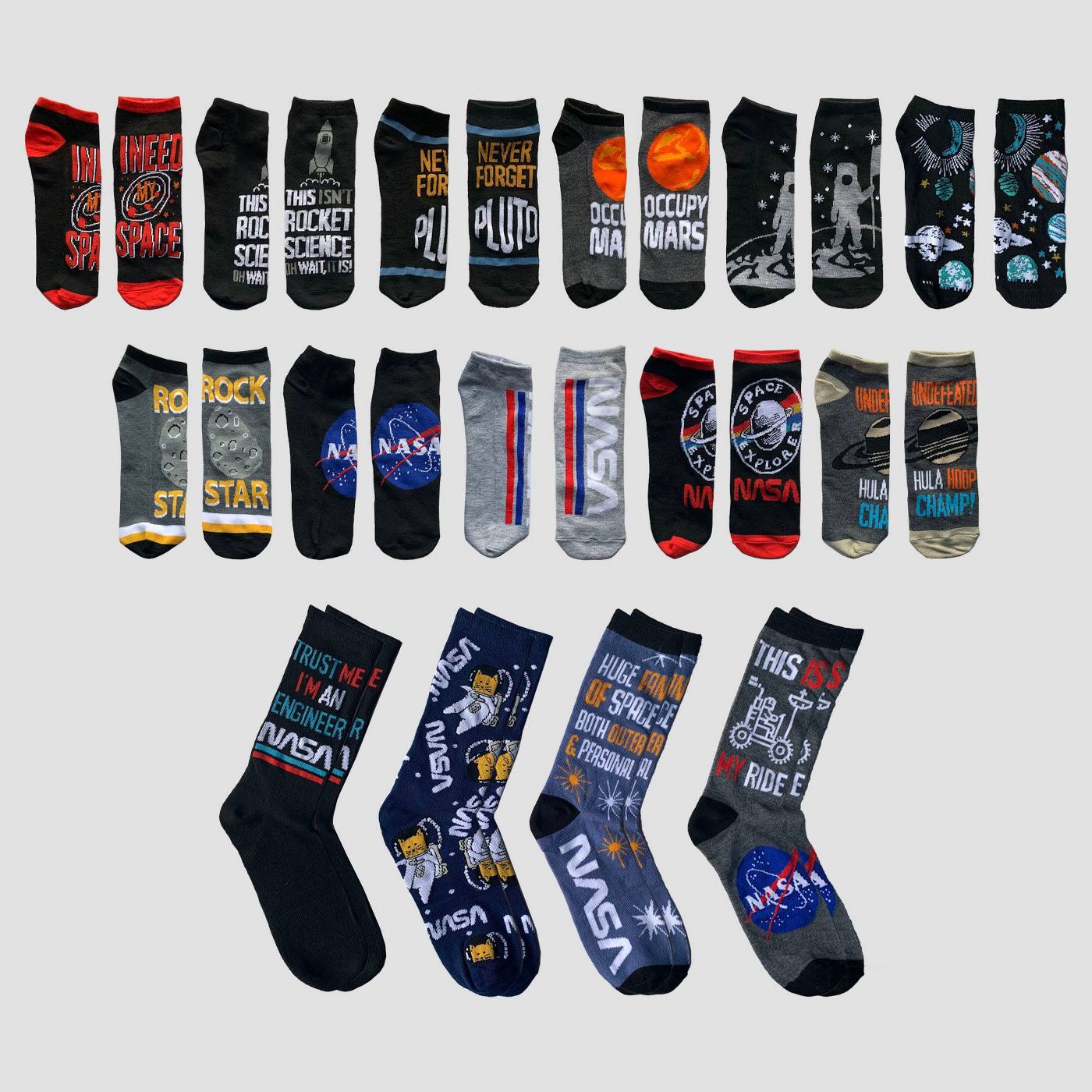 Men's NASA 15 Days of Socks Advent Calendar - Assorted Colors One Size - image 1 of 4