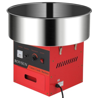 ROVSUN 21" Cotton Candy Machine, Electric Candy Floss Maker with Stainless Steel Bowl, Sugar Scoop and Storage Drawer