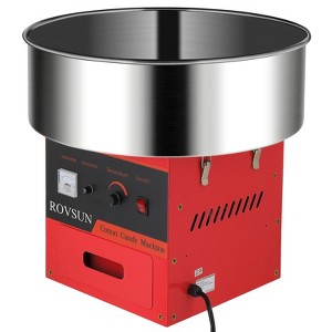 ROVSUN 21" Cotton Candy Machine, Electric Candy Floss Maker with Stainless Steel Bowl, Sugar Scoop and Storage Drawer - 1 of 4