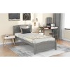 YONWAY Twin Bed Frame with Headboard, 10 Pine Wood Slats Support Wooden Platform, Under Bed Storage, Modern Bedframe, Easy Assembly - 2 of 4