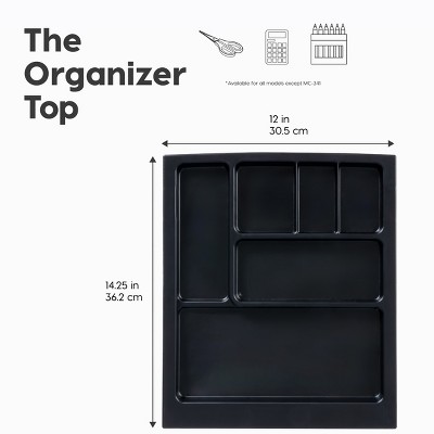 White 3-Drawer Plastic Rolling Storage Cart with Organizer Top