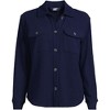 Lands' End Women's Waffle Relaxed Long Sleeve Shirt Jacket - 3 of 3