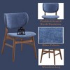 SKRAN Dining Chairs Set of 2, Modern Fabric and Wood Side Chair, with Upholstered Seat and Curved Backrest for Dining, Living Room - 2 of 4