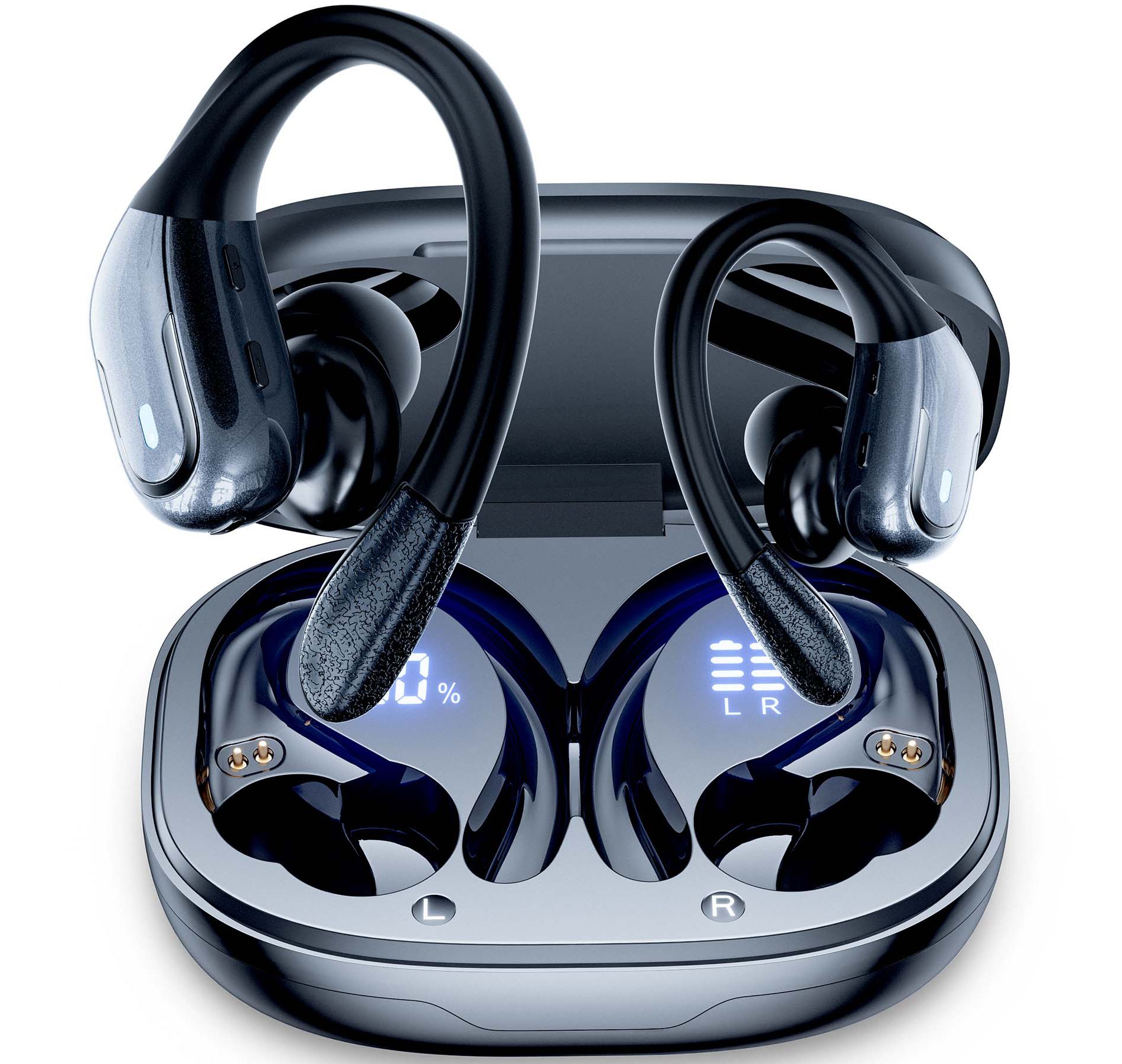 VEATOOL Wireless Earbuds 150Hrs Bluetooth 5.4 IP68 Waterproof Sports Earphones with 6 ENC Mic