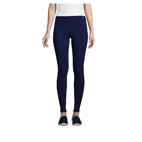 Lands' End Women's Starfish Mid Rise Knit Leggings - Medium - Deep Sea ...