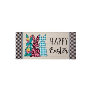 Evergreen Bright Bunnies Sassafras Indoor Outdoor Switch Doormat 1'10"x10" Multicolored - 1 of 2